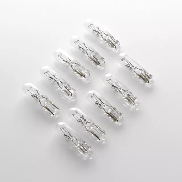 10 x 14V 90mA 1,3W T5 / lampe / lampe miniature ampoule socle en verre coin W2x4,9d