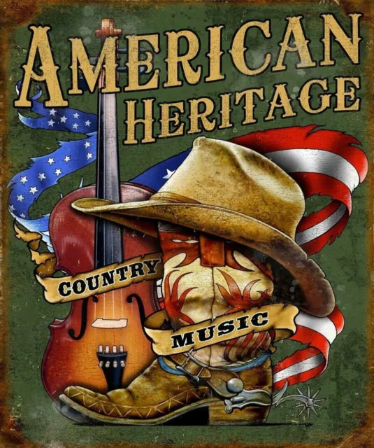 American Country Metal Tin Sign Made in America Heritage Home Wall Bar #2456