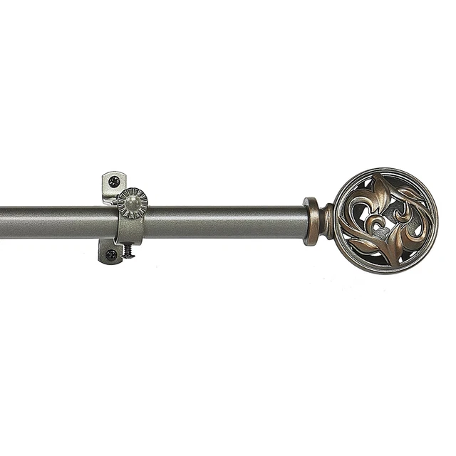 Achim Buono II Decorative Rod & Finial Grace Nickel 28 - 48 inches