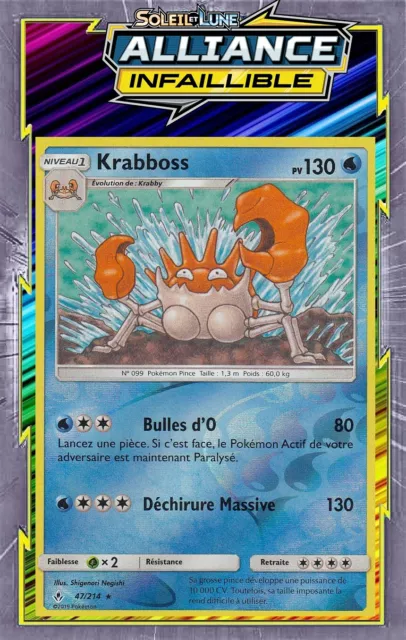 Krabboss Reverse -SL10:Alliance Infallible-47/214 - New French Pokemon Card