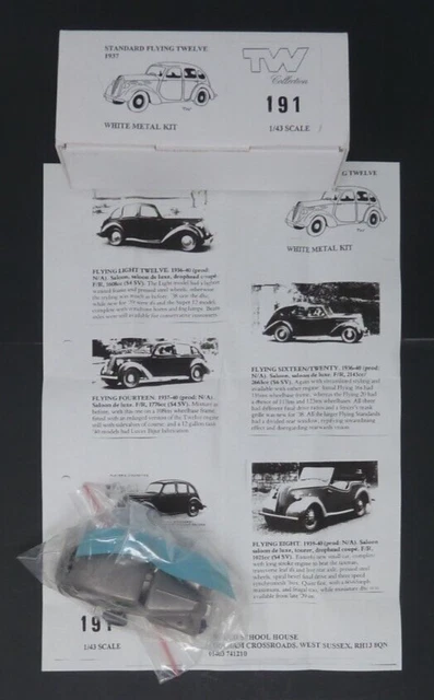 TREVOR WRIGHT TW Models #191 Standard Flying Twelve 1937 White Metal ...