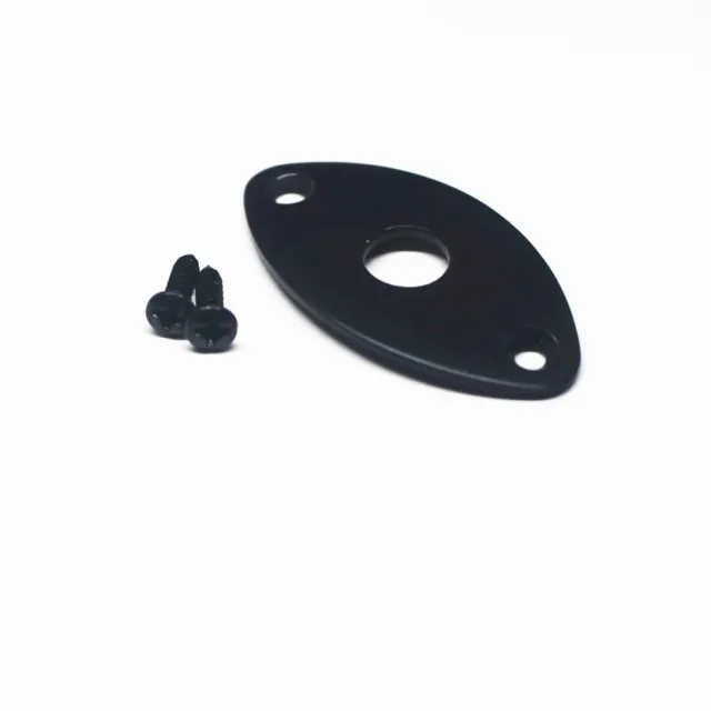 Gotoh JCB-2 Oval Curved Football Jack Plate for Guitar - Black