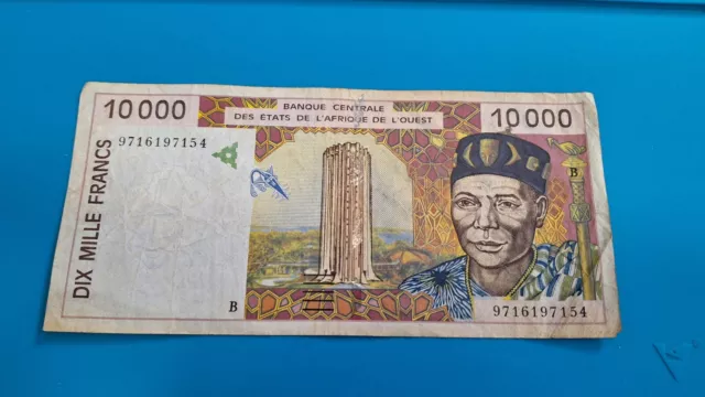 10000 Francs Afrique De L'ouest B BURKINA FASO 1997 Billet Afrique