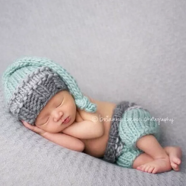Newborn  Baby Crochet Knit Photo Photography Costume Prop Outfits Photo Props