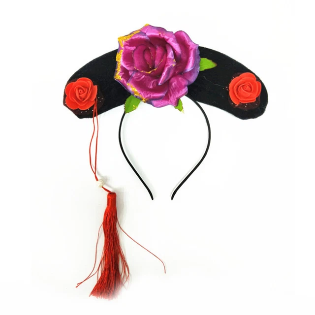 Cappello cinese accessori per capelli bambini dinastia Qing copricapo dinastia Qing clip per capelli dinastia Qing