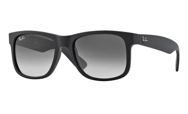 Gafas de sol Ray-Ban RB4165 JUSTIN 601/8G RUBBER BLACK/LIGHT GREY GRAD Cal.55