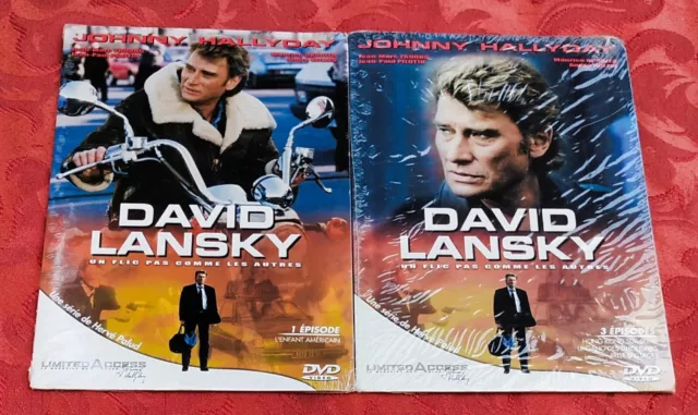 Lot 2 Dvd Johnny Hallyday " David Lansky " Pochette Slim Cartonnée Neuf Scellé