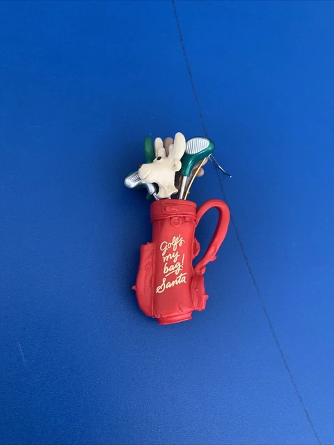 Vintage 1990 Hallmark Keepsake Golf's My Bag Christmas Ornament Holiday Tree