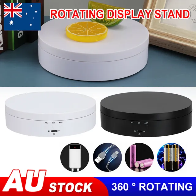 360°USB  Electric Rotating Display Stand Turntable Watch Jewelrys Photography OZ