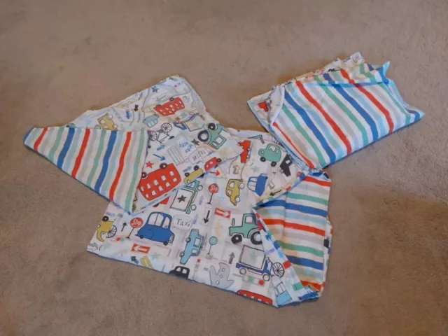 2 Sets Of Next Kids Single Duvet Cover And Pillowcase. Cars/Transport