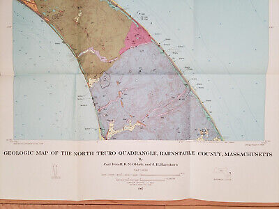 Vtg 1967 Geologic Map of North Truro Quadrangle Barnstable County Massachusetts 5