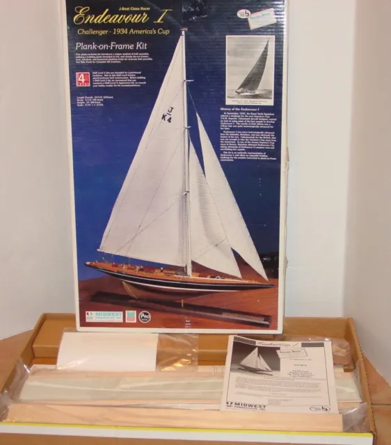 Endeavour America’s Cup Yacht 1:63 Wood Model Ship Kit