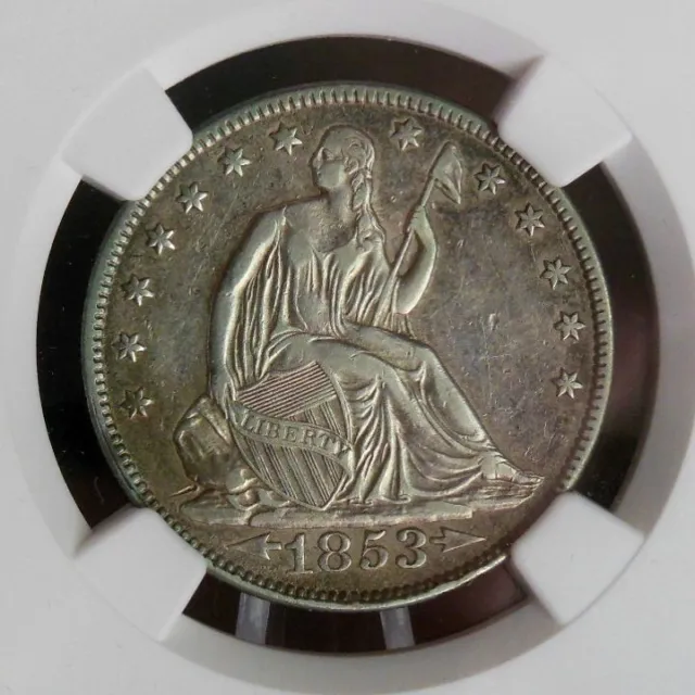 1853 Seated Liberty Half Dollar ◾ Arrows & Rays ◾ Ddr Fs-803 ◾ Ngc Xf (Details)