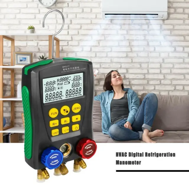 Misuratore digitale collettore misuratore pressione vuoto HVAC monitor prova temperatura -de
