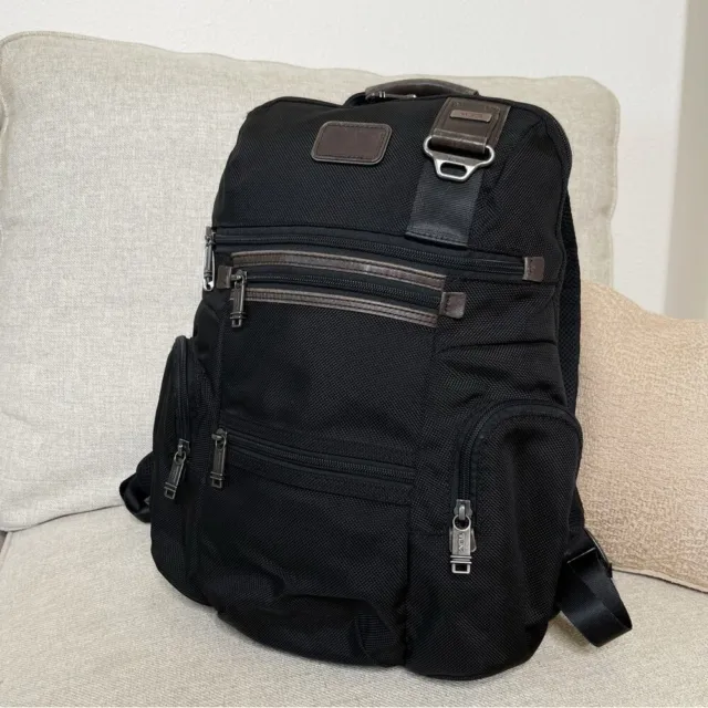 Tumi Mens Black Alpha Bravo Backpack Ballistic Nylon Knox Travel Laptop Bag