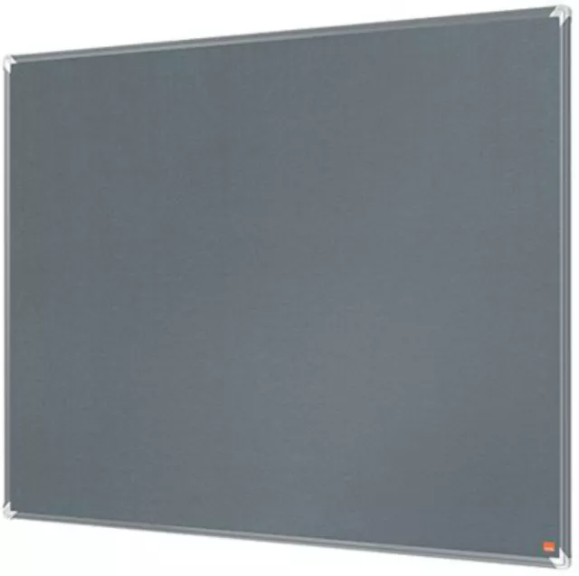 Nobo Premium Plus Felt Notice Board 900 x 600mm Grey 1915195