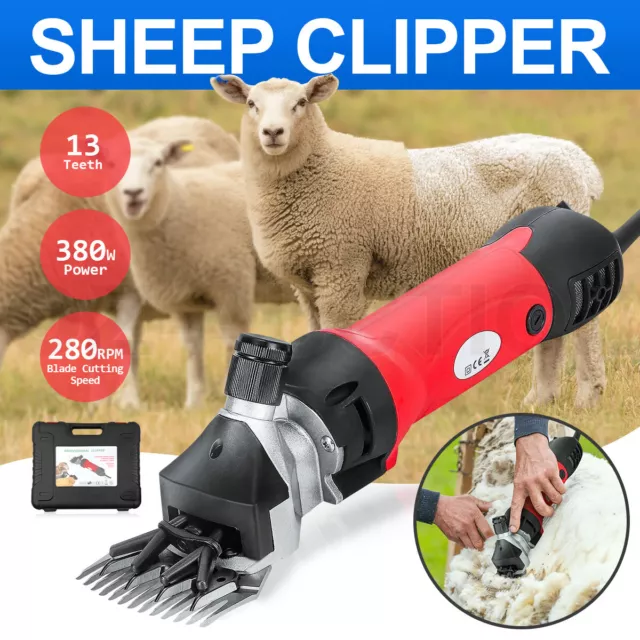 2800RPM Electric Sheep Shears Wool Shear Clipper Livestock Hair Grooming Kit