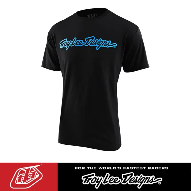 Troy Lee Designs Signature Black Heather T-Shirt MTB & MX - Mens TLD Tee