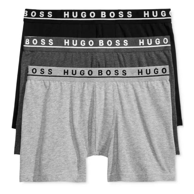 Hugo Boss Boss Men's Cotton Stretch Boxer Briefs 18422 Size Medium (Pack of 3)