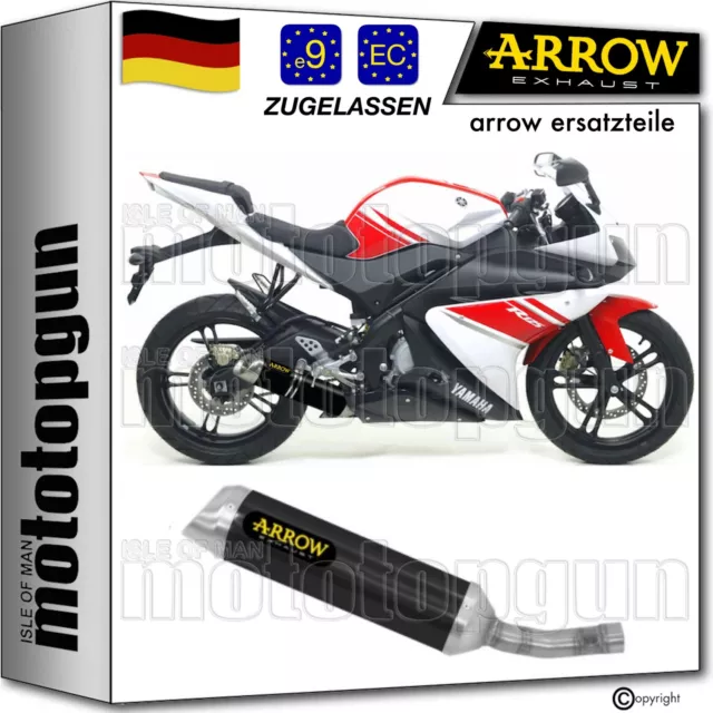 Arrow Auspuff Zugelassen Thunder Aluminium Schwarz Yamaha Yzf R125 R-125 2013 13