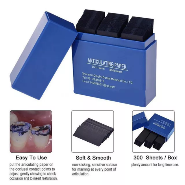 300 Sheets Dental Articulating Paper Dental Lab Products Tool Teeth Care Strips