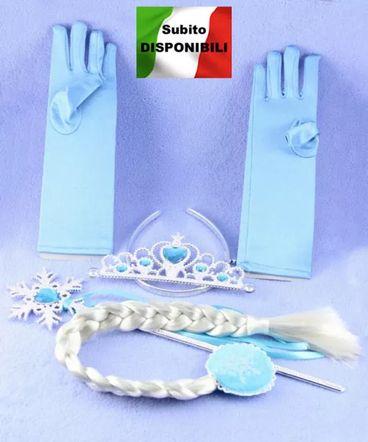 Frozen - Ropa Carnaval Elsa Set Accesorios - Vestido Hasta Elsa Costumes 457001