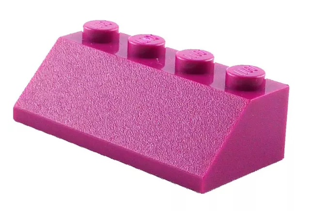 Lego 10 Stück purpur (magenta) Dachsteine 2x4 Schrägsteine 3037 Neu