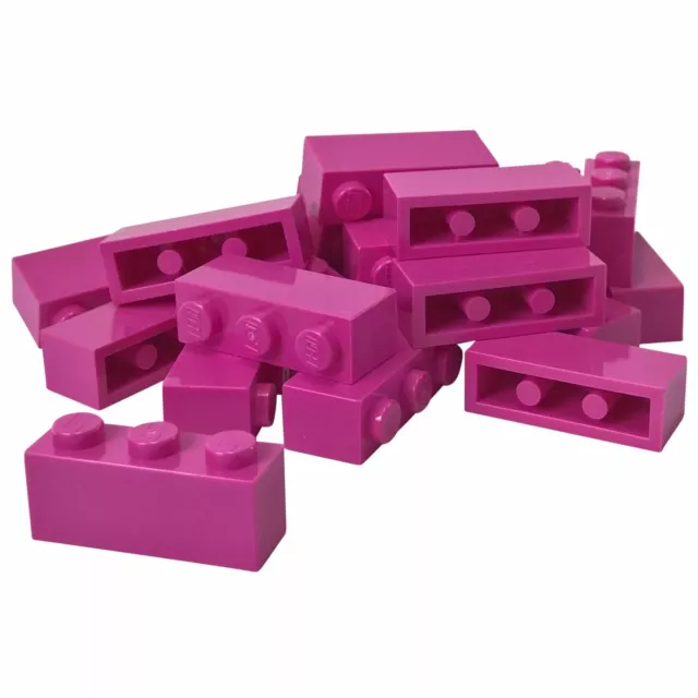 20 LEGO Brick 1 x 3 Rose FoncÃ©