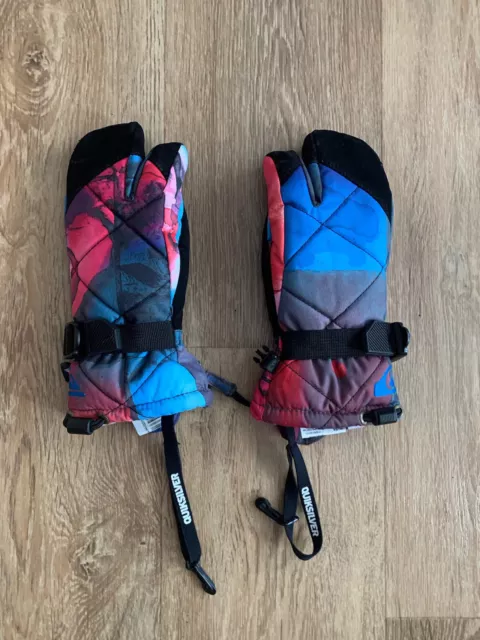 Quicksilver 3 Fingers Ski Gloves Mittens Kids Small Multicolour Inkisition Toma