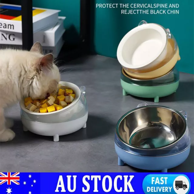 NEW Raised Cat Bowl Pet Feeder Pet Bowl Elevated Dog Bowls Tilted Pet Water Bowl