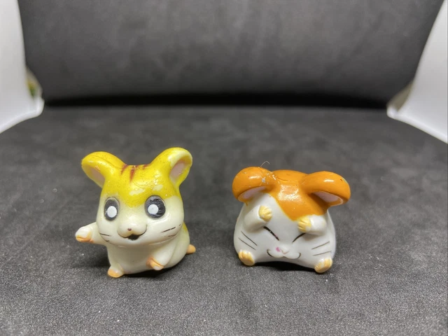Vintage coppia minifigure mini figura  Hamtaro  RT gomma foro