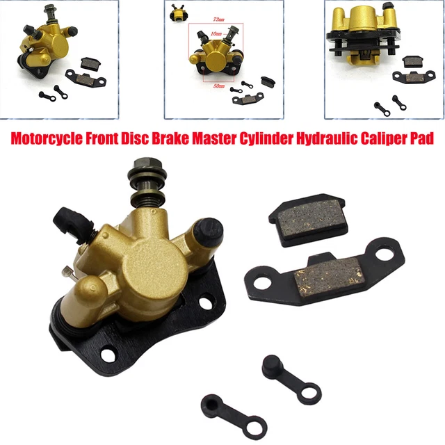 Disc Brake Master Cylinder Hydraulic Caliper Pad for 50cc-125cc Motorcycle Front