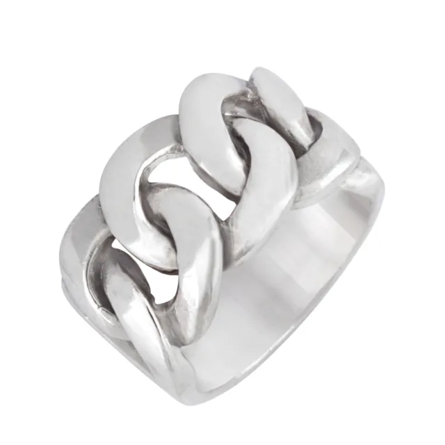 Silverly Argent 13 mm chaine Celtique Noeud gourmette Lien Biker Grosse bague 2