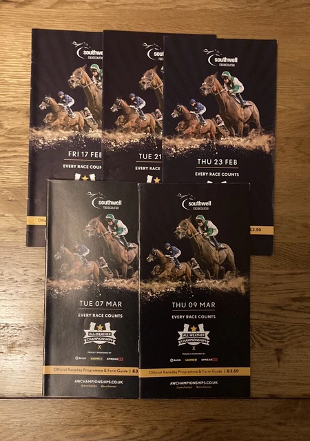 All Weather Racing Southwell - February/March 2023 Race Cards