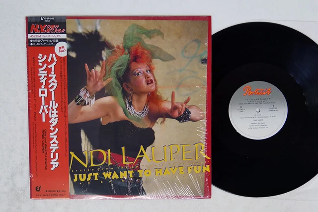 CYNDI LAUPER GIRLS JUST WANT TO HAVE FUN PORTRAIT 12 3P-509 Japan OBI ...