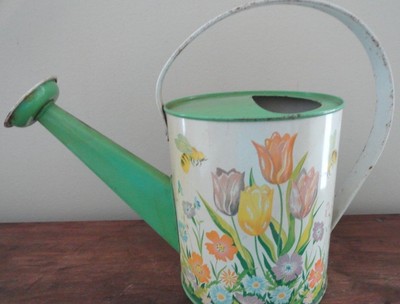 VINTAGE TIN TOY Water Bucket Can Pretul Lei 1974 Romania Lugoj Mai