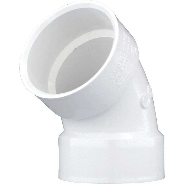 Charlotte Pipe 3 In. Schedule 40 60 Deg. DWV PVC Elbow (1/6 Bend) Pack of 20