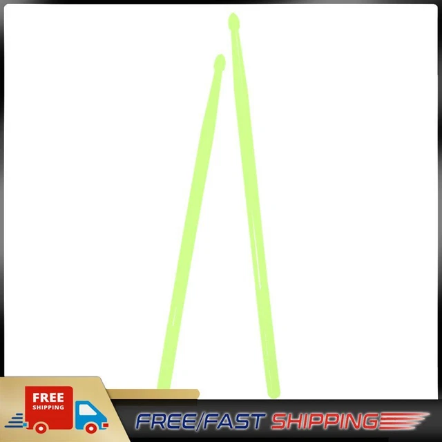 2 Pcs 4 Color Nylon Light Up Drum Sticks for Adults Kids Professional (Green)