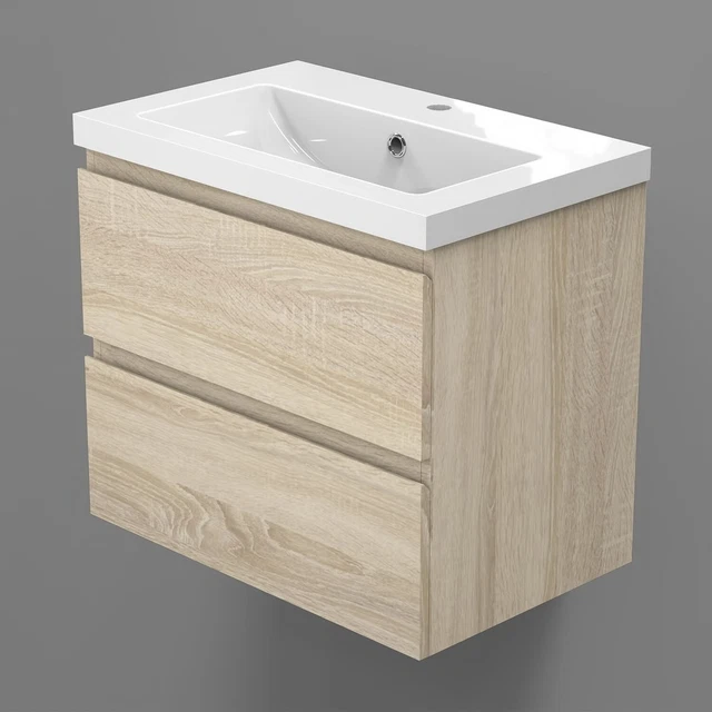 Karen Waschtisch Bella 100 - Keramikwaschbecken Mit Unterschrank, Kaschmir Beige, Softclose