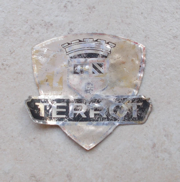 Ancienne plaque vélo SERRUS France bicyclette bike bicycle headbadge metal #3