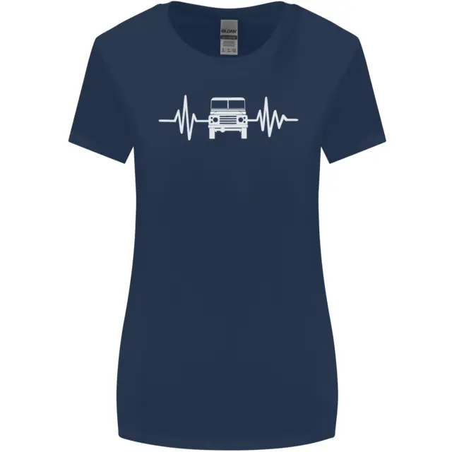 T-shirt 4X4 Heart Beat Pulse Off Roading donna taglio più largo 2
