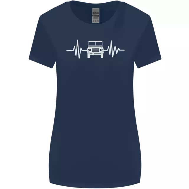 T-shirt 4X4 Heart Beat Pulse Off Roading donna taglio più largo 2