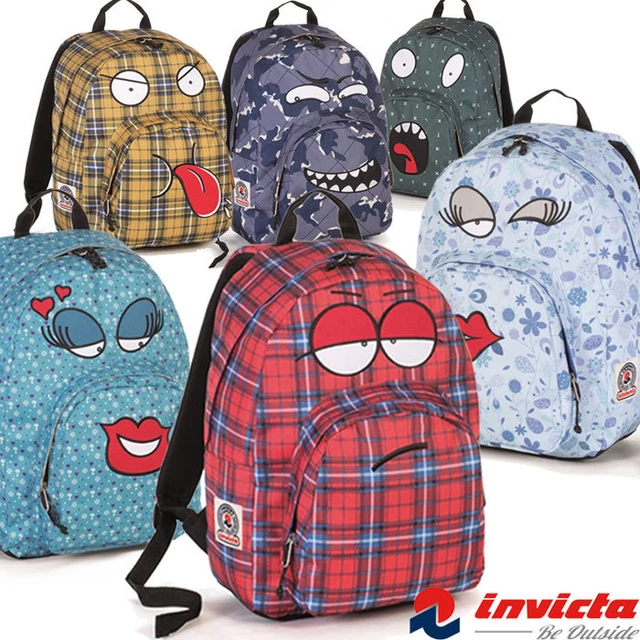 ZAINO INVICTA FACCINE ollie face vari modelli zaino scuola invicta