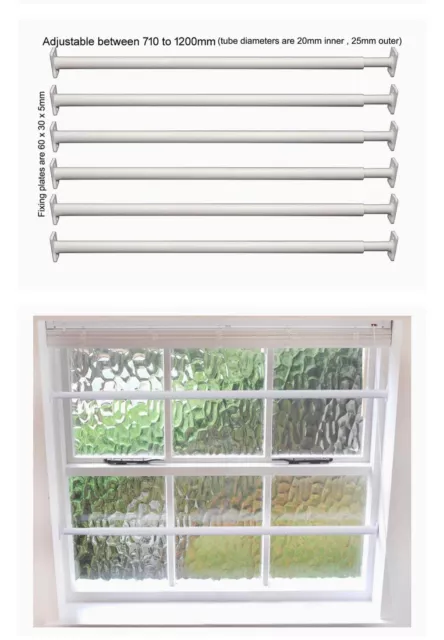 Avonstar Classics Range Window Security Bars pk of 6 Round Adjustable Window pk