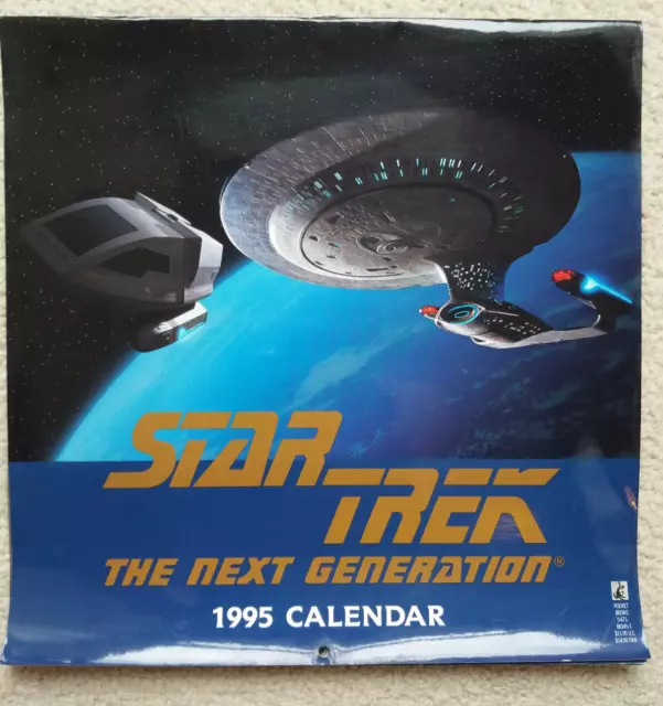 STAR TREK The Next Generation Calendar 1995 USS Enterprise + Shuttlecraft