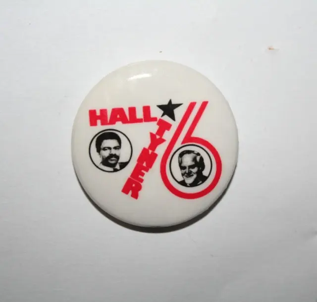 1976 Hall & Tyner President Communist Campaign Button Political Pinback Pin