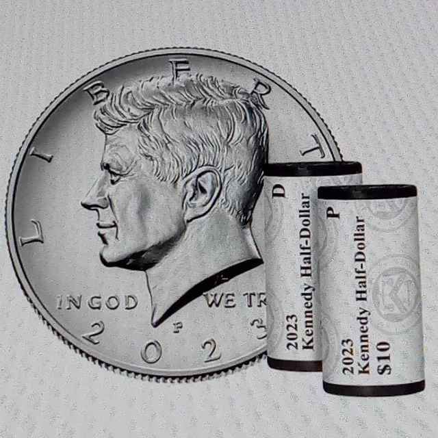 2023 P D *Kennedy* JFK Half Dollars -TWO (2) COINS SET FROM MINT ROLLS