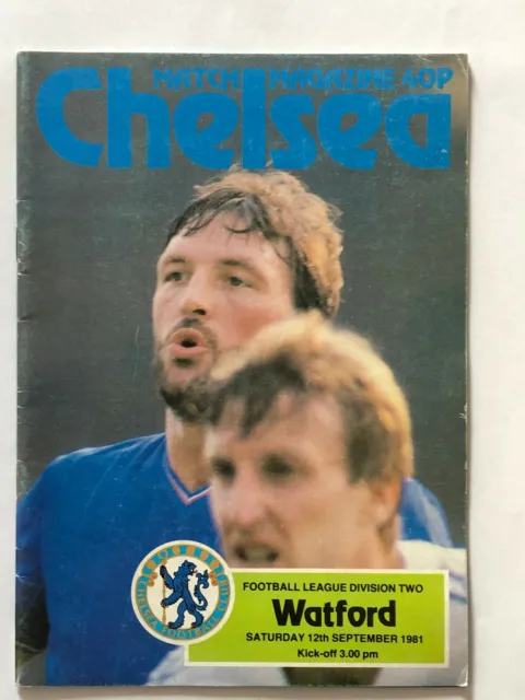 Chelsea Vs Watford programme - 12/09/81