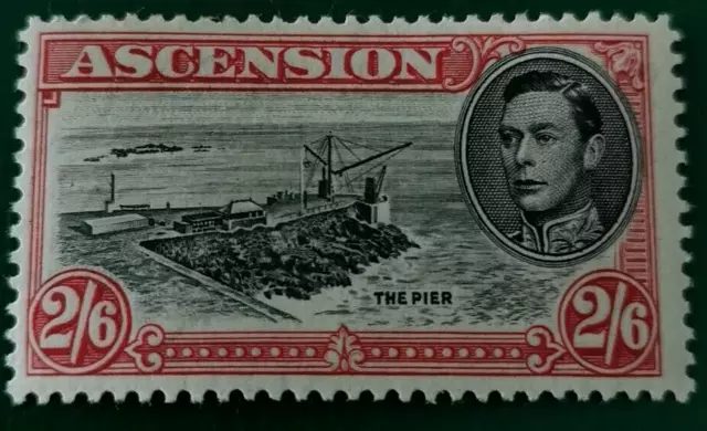 Ascension: 1938 King George VI and Views of Ascension 2´6S. (Collectible Stamp).