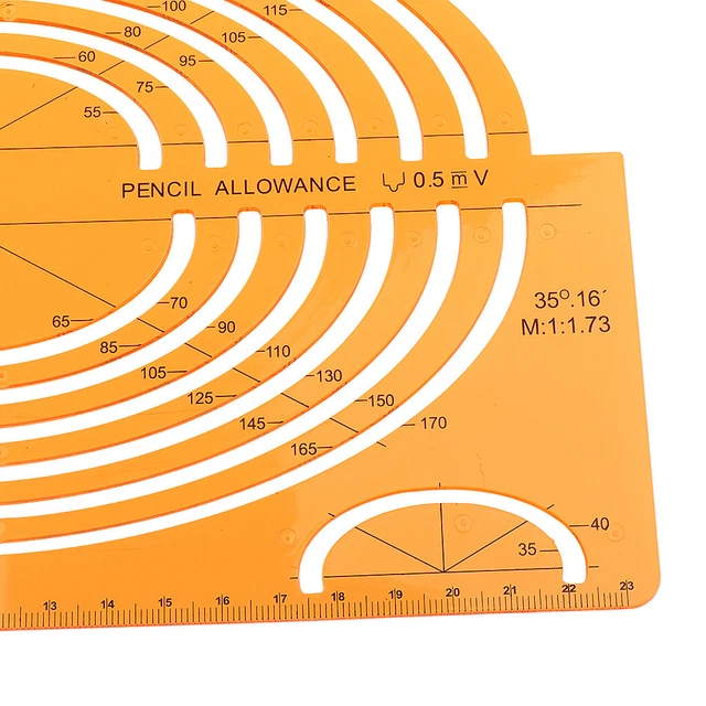 Elips Ruler LARGE ISOMETRIC ELLIPSES Template Projection Drafting Design Stencil ...